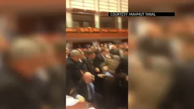 Brawl Breaks Out in Turkish Parliament 
