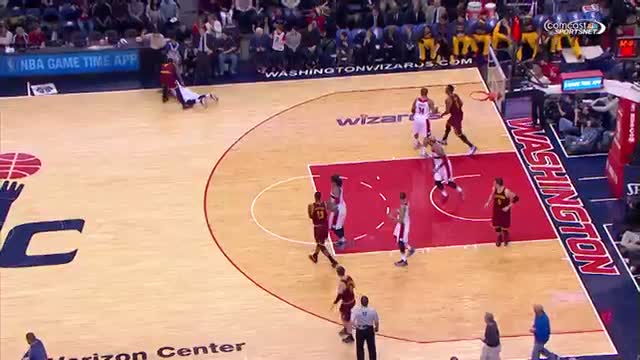 NBA: John Wall Dives Between Irving's Legs for the Hustle Steal 
