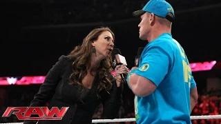 Stephanie McMahon ponders a WrestleMania without John Cena: WWE Raw, March 2, 2015
