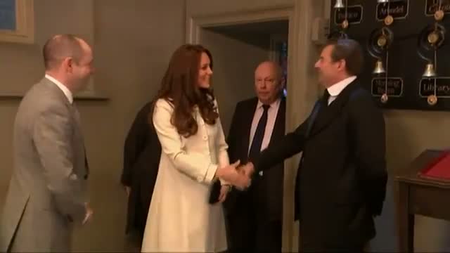 Kate Middleton Visits 'Downton Abbey' Set 
