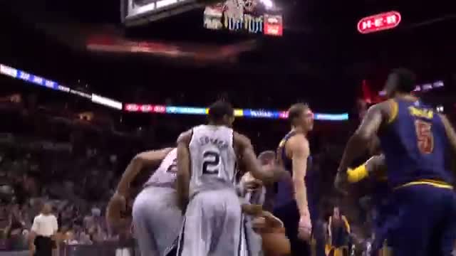 NBA: Tim Duncan Throws Down the One-Handed Putback In Traffic