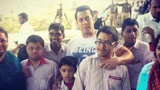 Salman Meets Mentally Challenged Kids
