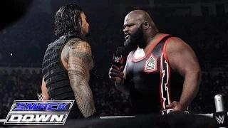 Roman Reigns spears a returning Mark Henry through the barricade: WWE SmackDown, March 12, 2015