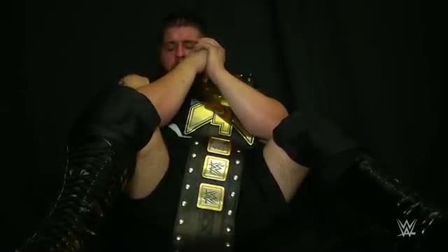 NXT Champion Kevin Owens reacts to his victory over Finn BÃ¡lor: WWE NXT, March 25, 2015