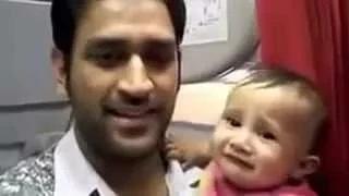 Dhoni with His newborn Daughter