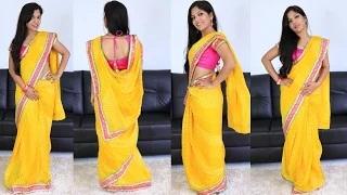Navratri Special Indian Makeup Tutorial & Saree Outfit