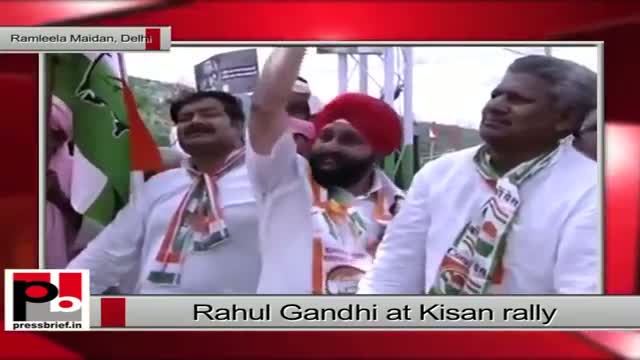 Rahul Gandhi at Kisan Rally, Ramlila Maidan, Delhi 19 April, 2015