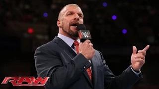 Triple H addresses the return of WWE Tough Enough: WWE Raw, April 20, 2015