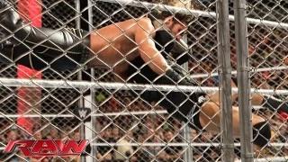 Randy Orton hits Seth Rollins with an RKO: WWE Raw, April 20, 2015