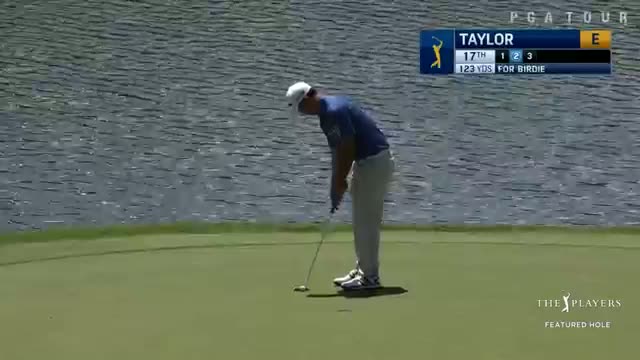 Nick Taylor's tee shot gets lucky bounce on No. 17 at THE PLAYERS