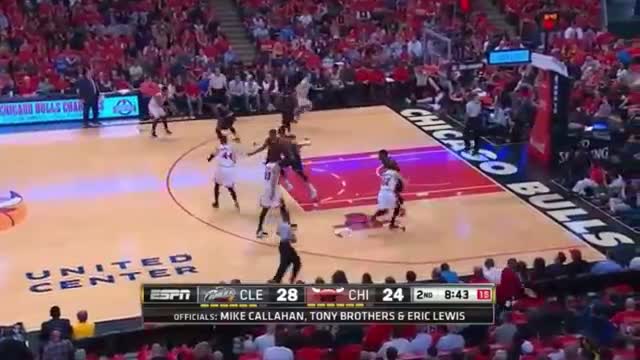 NBA: Cleveland Cavaliers vs Chicago Bulls | First Half Highlights | Game 3 | May 8, 2015