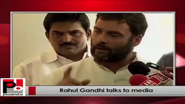 Rahul Gandhi talks to media