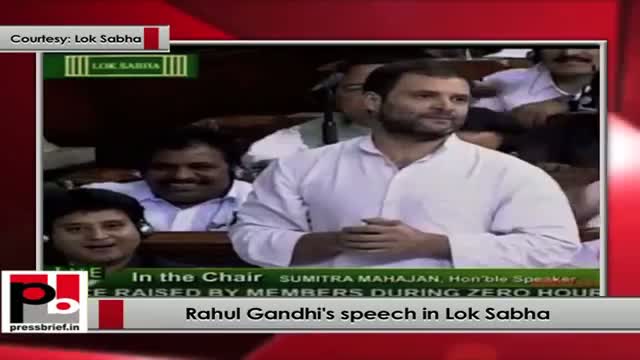 Rahul Gandhi's speech in Lok Sabha