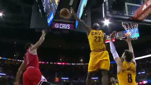 NBA: Lebron Stops D-Rose's Game-Tying Shot