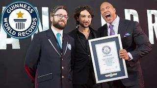 Dwayne 'The Rock' Johnson attempts a selfie record - Guinness World Records