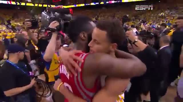 Stephen Curry to James Harden after eliminating the Houston Rockets--'All year you
