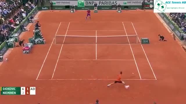 Novak Djokovic vs Jarkko Nieminen - Tennis Highlights Roland Garros 2015 HD