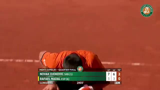 L'eneRGie du match R.Nadal - N.Djokovic | 3 juin Quart de finale