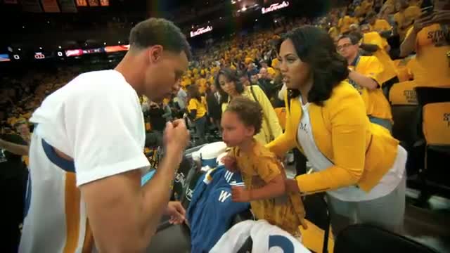 NBA: Stephen Curry Gets Pumped Up Pregame with Daughter Riley