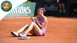 Lucie Safarova semi final match point - 2015 French Open