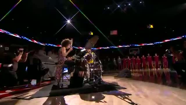 NBA: Carlos Santana Performs National Anthem at Oracle Arena