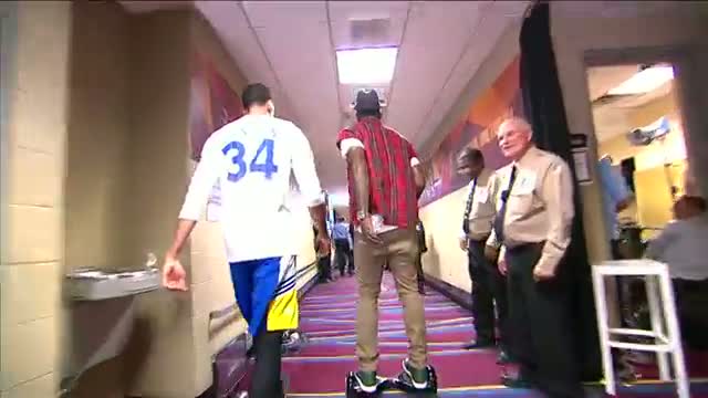 J.R. Smith Arrives in Style on Motorized Scooter