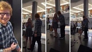 Ed surprises fan singing his song at the Mall