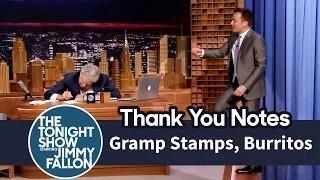 Thank You Notes: Gramp Stamps, Burritos