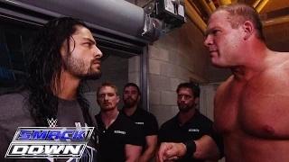 Kane kicks Roman Reigns off SmackDown: WWE SmackDown, June 25, 2015