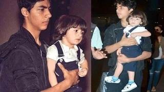 Shahrukh Khan Son Aryan Holding Baby Brother Abram In His Arms