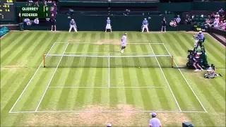 Roger Federer hits amazing tweener lob against Sam Querrey | Wimbledon 2015 Video