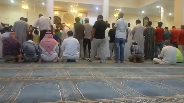 Taraveeh Prayer During Ramadan in a Mosque of Jeddah Saudi Arabia - Eid Mubarak