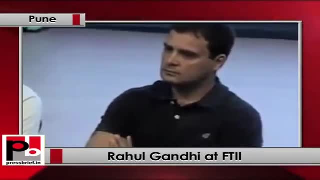 Rahul Gandhi visits FTII, interacts with protesting students