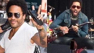 Lenny Kravitz Leather Pants Wardrobe Malfunction, Exposes Junk