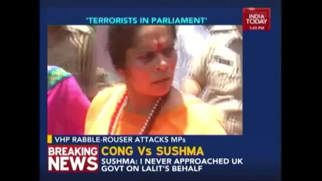 VHP Leader Sadhvi Prachi Says There Are Terrorists In Parliament