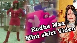 Radhe Maa Hot Video in Red Mini Skirt