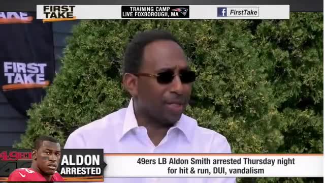 49ers' Aldon Smith Arrested Thursday For Hit & Run, DUI, Vandalism! - ESPN First Take