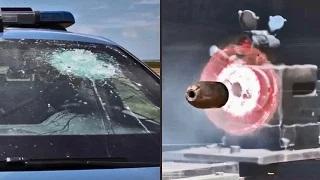 Gunshots on Italian police car - Extreme tests for the bulletproof Seat Leon