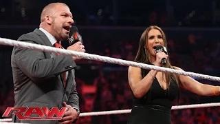 Triple H & Stephanie lead the WWE Universe in 'Happy Birthday' to Mr. McMahon: WWE Raw, Aug. 24, 2015