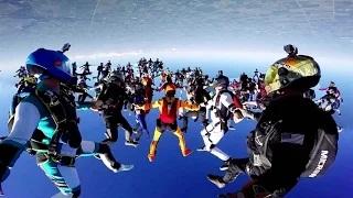 World Record Group Skydive: 164-Person Formation