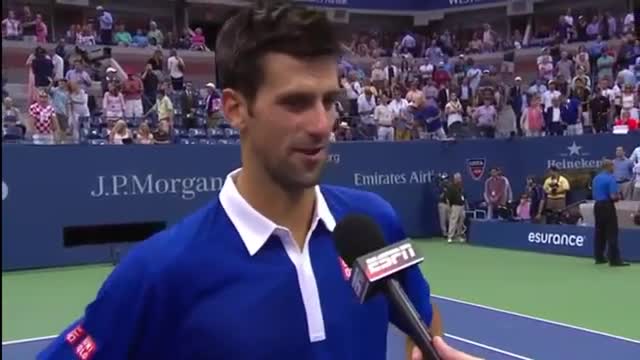 Novak Djokovic vs Marin Cilic Interview US OPEN 2015