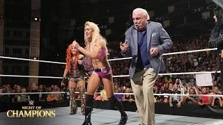 WWE Network: Charlotte celebrates winning the Divas Title with her father: Night of Champions 2015