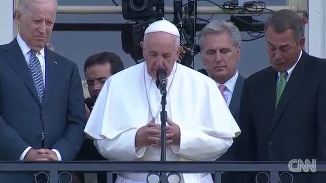 John Boehner cries during Pope Francis' speech