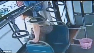 Chinese woman misses stop, jumps out of moving bus window