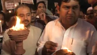 AAP held Mashal Rally at Jantar Mantar against Gen VK Singh's remark against Dalits.