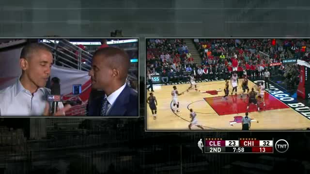 NBA: President Obama Interviewed at Bulls Game