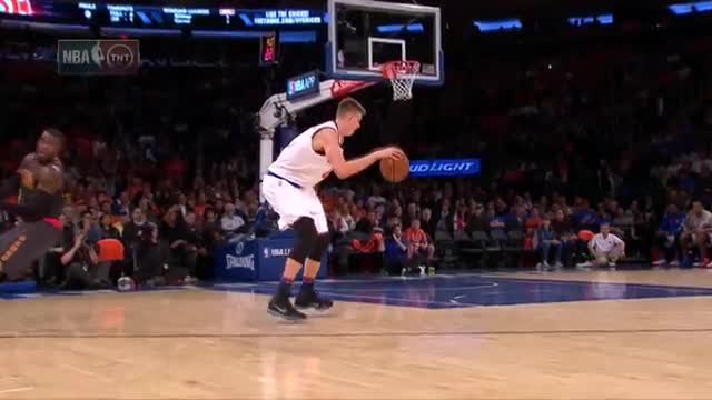 NBA: Kristaps Porzingis Steals, Spins and Slams