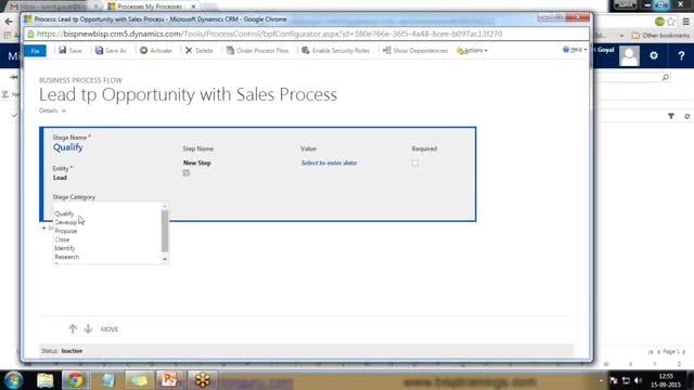 Business Process Flow in MS Dynamic CRM
