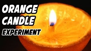 Candle from an Orange Science Experiment