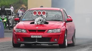 YES871 BLOWN COMMODORE UTE 11.88 @ 122 MPH SYDNEY DRAGWAY
